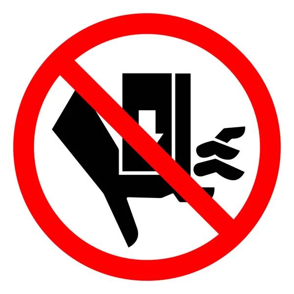 Força de esmagamento da mão do perigo da lesão de acima do sinal do símbolo, ilustração do vetor, isolar na etiqueta de fundo branca .EPS10 — Vetor de Stock