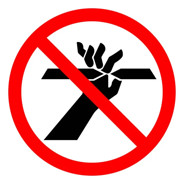 手指符号符号、矢量插图、白色背景标签上的隔离的损伤危险切割。Eps10 — 图库矢量图片
