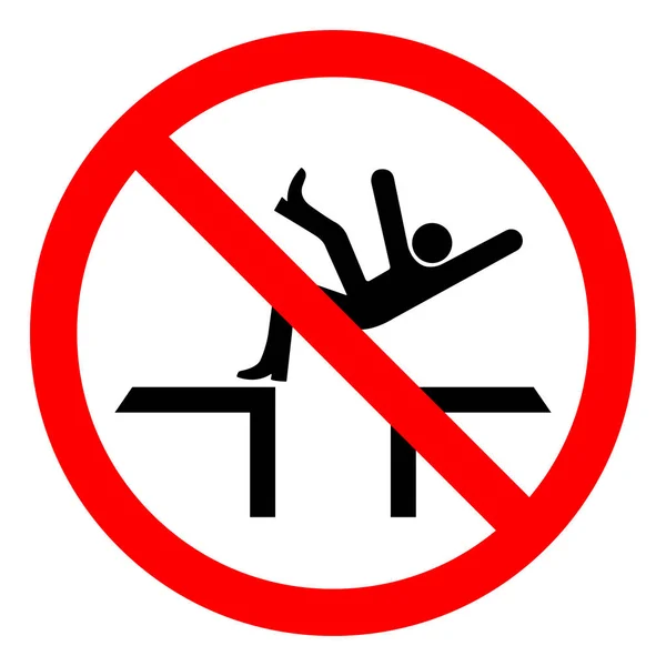 Signe de symbole de danger de chute de blessure, illustration vectorielle, isolement sur l'étiquette de fond blanche .EPS10 — Image vectorielle