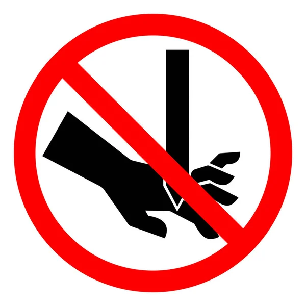 Danger de blessure Découpe des doigts Signe de symbole de lame droite, Illustration vectorielle, Isoler sur l'étiquette de fond blanche .EPS10 — Image vectorielle