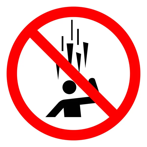 Letselgevaar Falling Ice symbool teken, vector illustratie, isoleren op witte achtergrond label. Eps10 — Stockvector