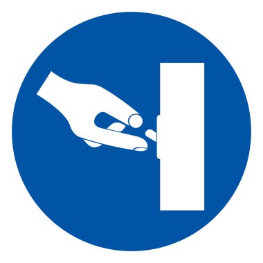 Symbol Sign'ı Aç ,Vektör Çizimi, Beyaz Bac'ı Yalıtma