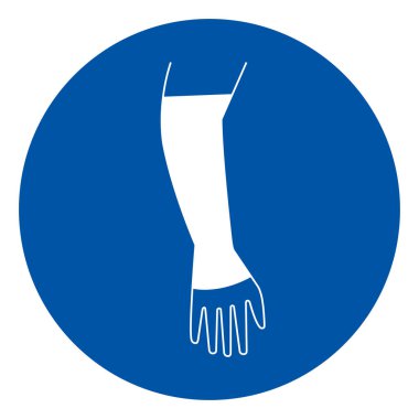 Aşınma Mücadele El Sembolü İşareti, Vektör Çizim, Wh izole