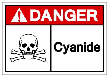 Danger Cyanide Symbol Sign, Vector Illustration, Isolate On White Background Label. EPS10  clipart