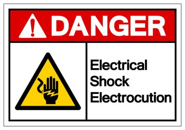 Danger Electrical Shock Electrocution Symbol Sign, Vector Illustration, Isolate On White Background Label .EPS10 clipart