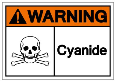 Warning Cyanide Symbol Sign, Vector Illustration, Isolate On White Background Label. EPS10  clipart