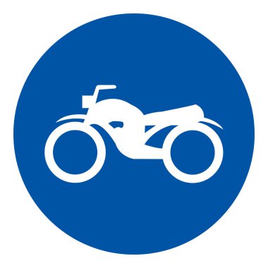 Motosiklet park sembolü işareti, vektör illüstrasyon, beyaz arka plan etiketi üzerinde izole . Eps10 