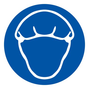 Wear Hairnet Symbol Sign, Vektör İllüstrasyon, Beyaz Arka Plan Etiketi Üzerinde Yalıtma . Eps10 