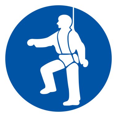 Emniyet Kemeri Giyilmelidir Sembol İşareti,Vektör Çizimi, Beyaz Arka Plan Etiketi Üzerine İzole Edilmiştir. Eps10