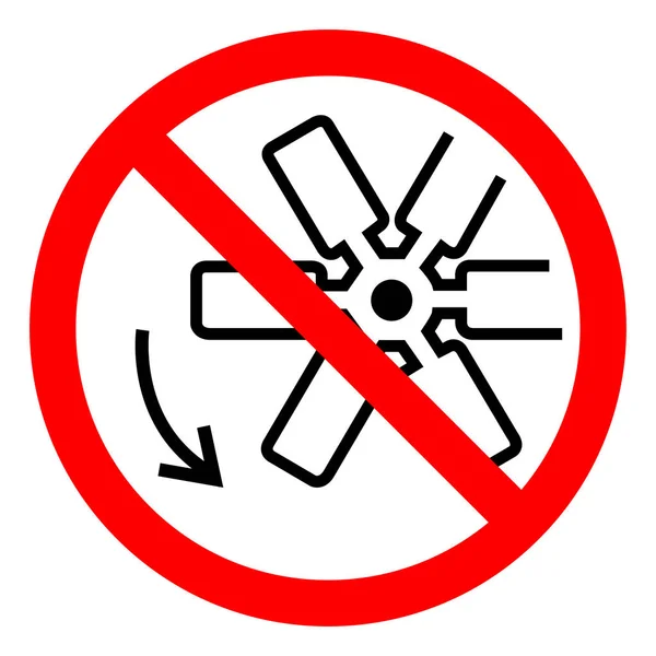 Sinal de Símbolo de Lâmina de Ventilador Rotativo de Risco de Lesão, Vector Illustratio — Vetor de Stock