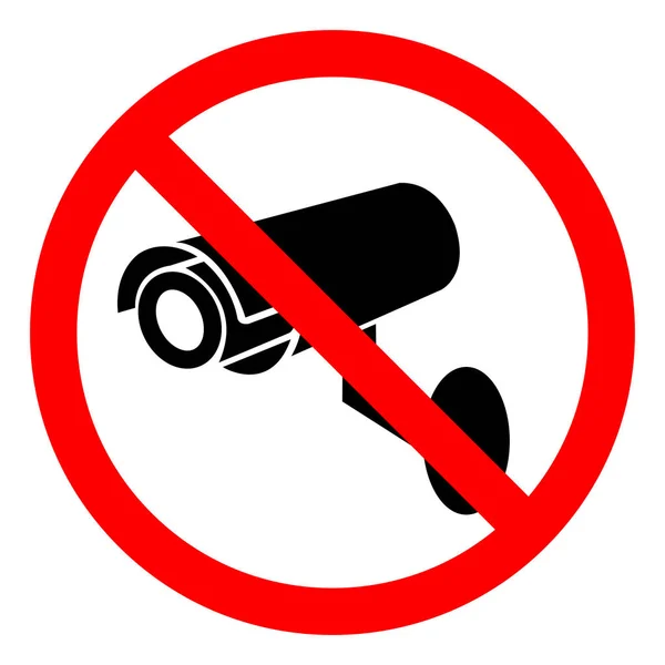 No CCTV Security Camera Symbol Sign, Vector Illustration, Isolat — Stock Vector