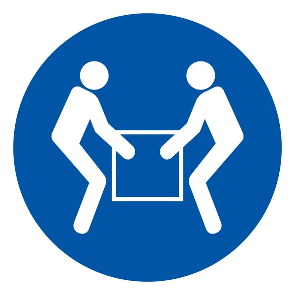 Use o sinal do símbolo do elevador de duas pessoas, ilustração do vetor, isolado na etiqueta de fundo branca. EPS10 —  Vetores de Stock