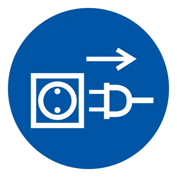 Pull plug symbol znak, ilustracja wektorowa, izolowane na białym tle etykiety. Eps10 — Wektor stockowy