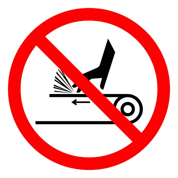 傷害の危険の手摩耗ベルトドライブのシンボル記号、ベクトルのイラスト、白い背景ラベルに隔離する。エプス10 — ストックベクタ