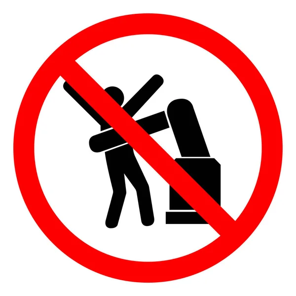 Signe de symbole de robot de danger de blessure, illustration vectorielle, isolement sur l'étiquette blanche de fond .EPS10 — Image vectorielle