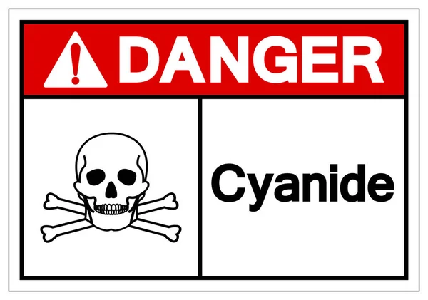 Gefahr Zyanid Symbol Zeichen, Vektorabbildung, isolieren auf weißem Hintergrund Etikett. eps10 — Stockvektor