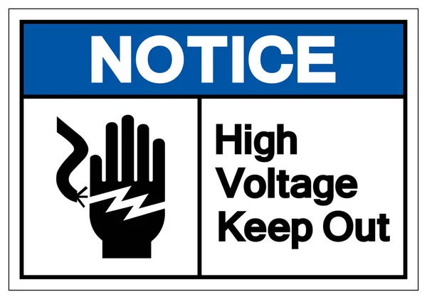高電圧キープシンボル記号、ベクトルイラスト、白い背景ラベルに分離することに注意してください。エプス10 — ストックベクタ