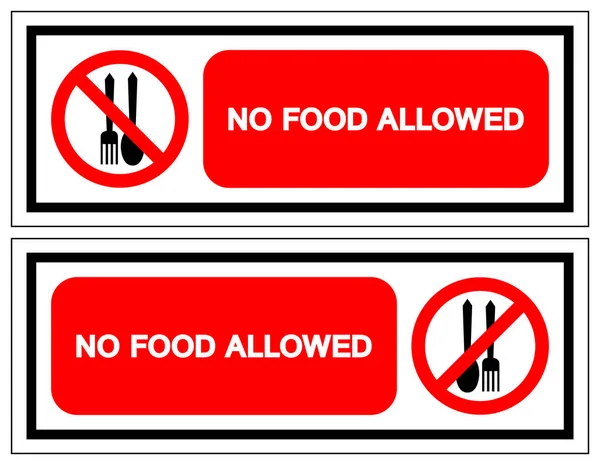 Nenhum sinal permitido do símbolo do alimento, ilustração do vetor, isola na etiqueta de fundo branca .EPS10 —  Vetores de Stock