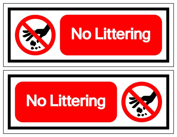 Geen Littering symbool teken, vector illustratie, isoleren op witte achtergrond label. Eps10 — Stockvector