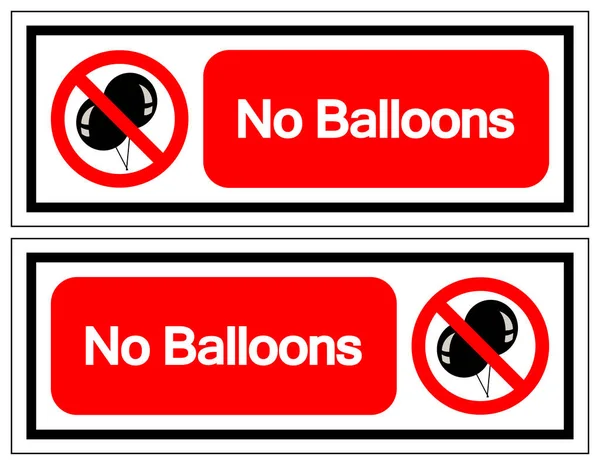 Geen ballonnen symbool teken, vector illustratie, isoleren op witte achtergrond label. Eps10 — Stockvector