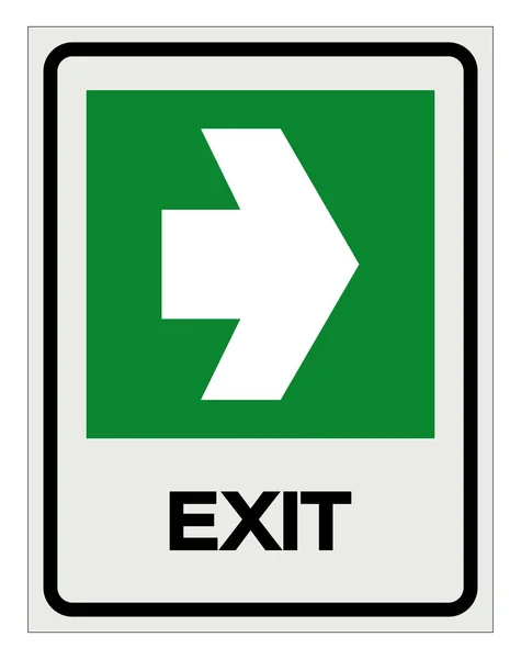 Exit Symbol Sign, Vektor Illustration, Isolieren auf weißem Hintergrundetikett. EPS10 — Stockvektor