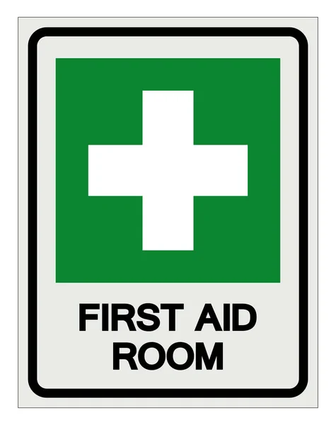 Signe de symbole de salle de premiers soins, illustration vectorielle, isolé sur l'étiquette de fond blanche .EPS10 — Image vectorielle