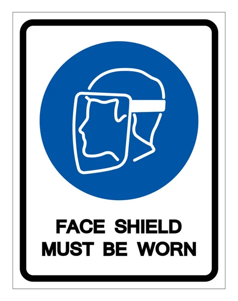 Escudo de rosto deve ser usado sinal de símbolo, ilustração vetorial, isolado na etiqueta de fundo branco. EPS10 —  Vetores de Stock
