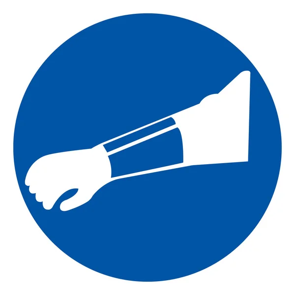 Signe de symbole de protection de bras d'usure, illustration vectorielle, isoler sur l'étiquette de fond blanc. PSE10 — Image vectorielle