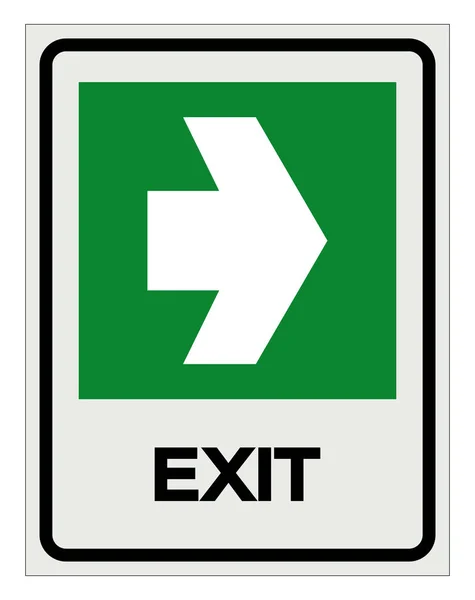 Exit Symbol Sign, vektor Illustration, isolera på vit bakgrund etikett. EPS10 — Stock vektor