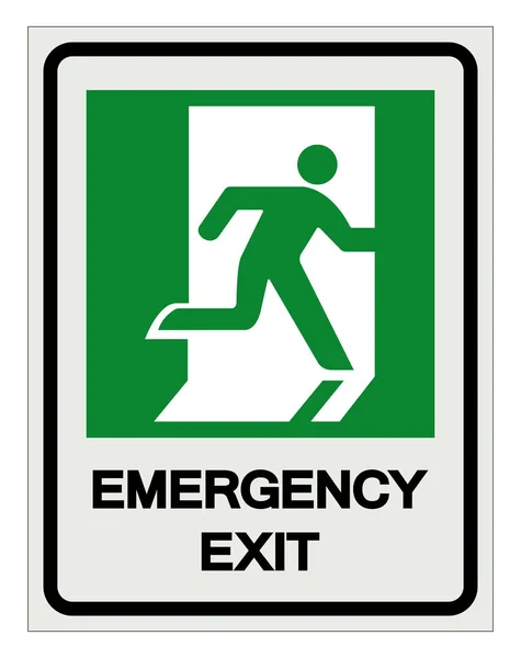 Emergency Exit Symbol Sign, Vector Illustration, Isolate On White Background Label. EPS10 — Stock Vector