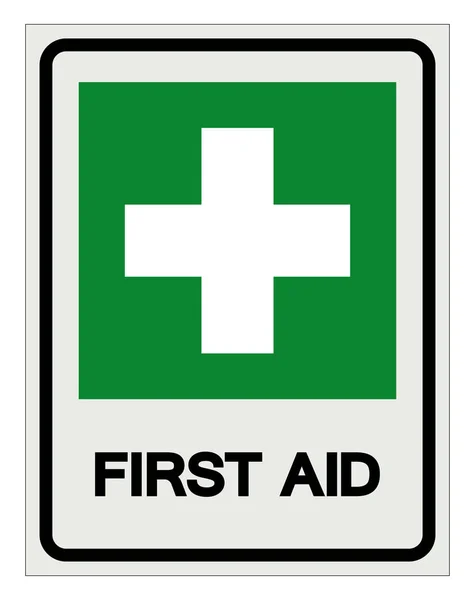Symbol pierwszej pomocy, ilustracja wektora, izolowane na białym tle etykiety .EPS10 — Wektor stockowy
