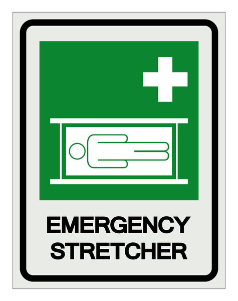 Экстренный Носилки Символ, векторная иллюстрация, изолировать на белом фоне этикетка .EPS10 