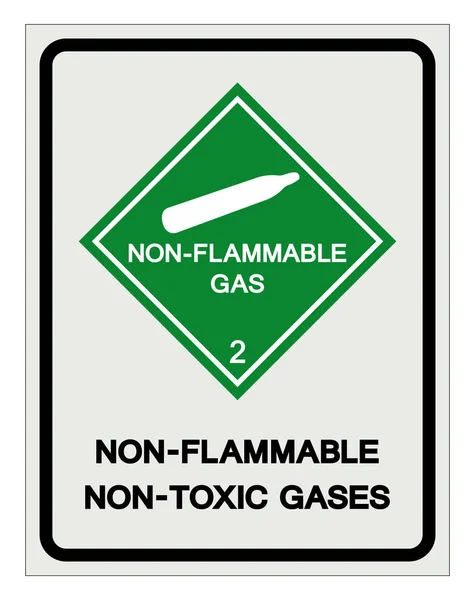 Non Flammable Non Toxic Gases Symbol Sign ,Vector Illustration, Isolate On White Background Label .EPS10 — Stock Vector