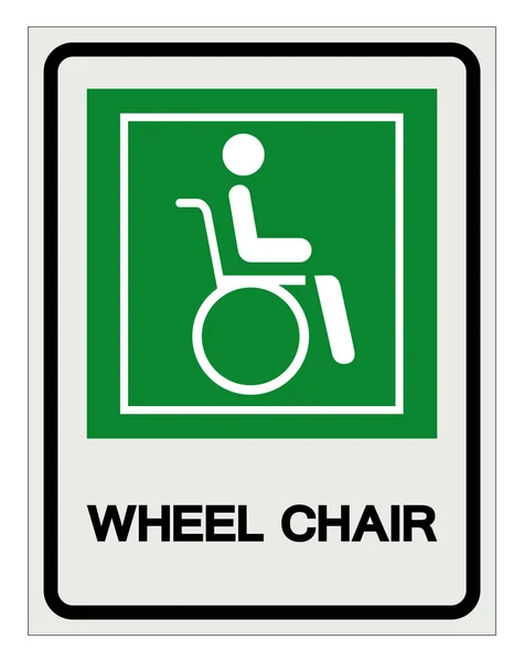 Symbole d'hôpital de fauteuil roulant, illustration vectorielle, isolement sur l'icône blanche de fond. PSE10 — Image vectorielle