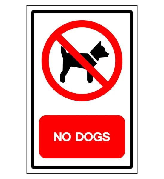 Žádný znak pro psy, vektorový obrázek, izolovat na bílém pozadí štítek. Eps10 — Stockový vektor