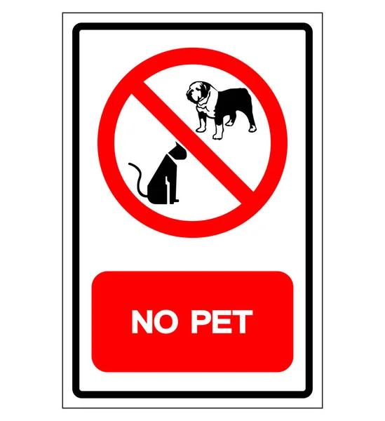 No hay signo de símbolo de mascota, ilustración de vectores, aislamiento en la etiqueta de fondo blanco .EPS10 — Archivo Imágenes Vectoriales