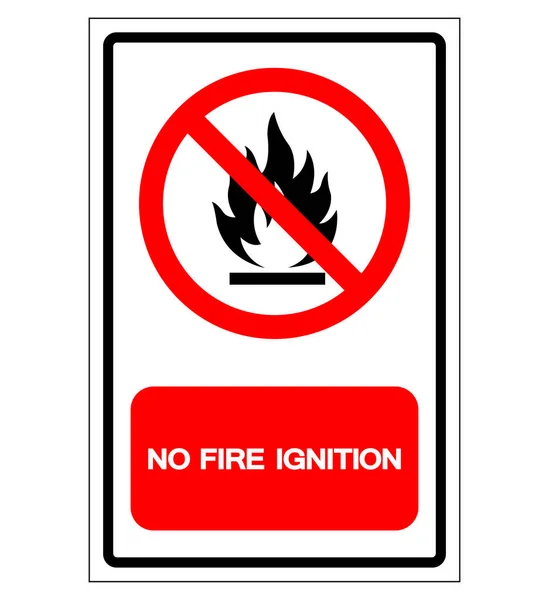 No Fire Ignition Symbol Sign, Vector Illustration, Isolate On White Background Label .EPS10 — Stock Vector