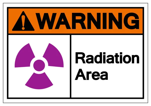 Warning Radiation Area Symbol Sign, Vector Illustration, Isolate On White Background Label. EPS10 — Stock Vector