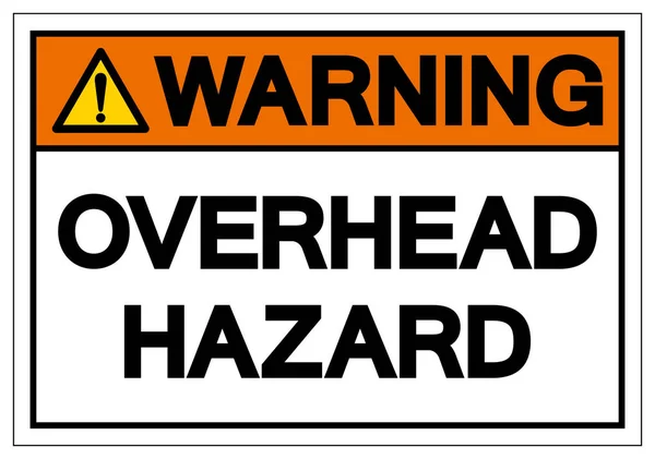 Warning Overhead Hazard Symbol Sign ,Vector Illustration, Isolate On White Background Label. EPS10 — Stock Vector