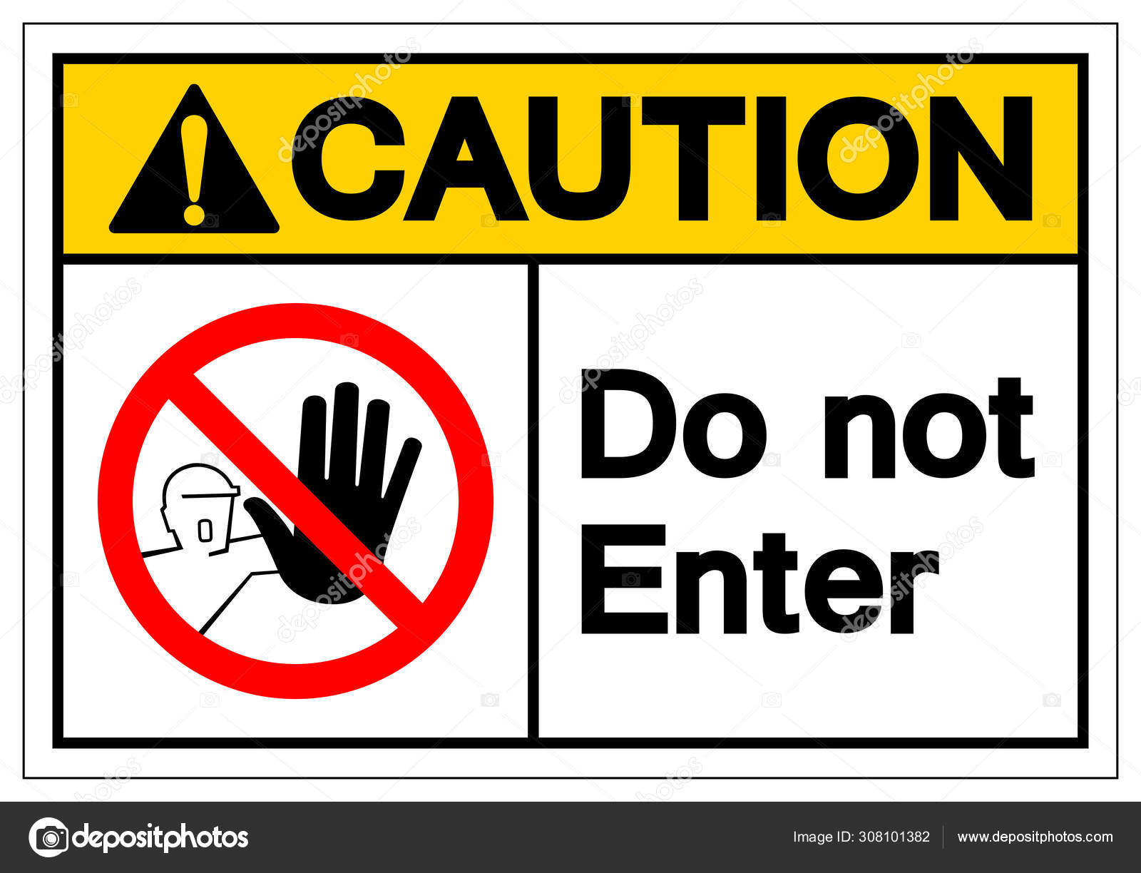 Caution Do Not Enter Symbol Sign Vector Illustration Isolate On White Background Label Eps10 Stock Vector Image By C Technicsorn