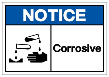 Dikkat Aşındırıcı Sembol İşareti, Vektör İllüstrasyon, Beyaz Arka Plan Etiketi Üzerinde Yalıtma. Eps10 