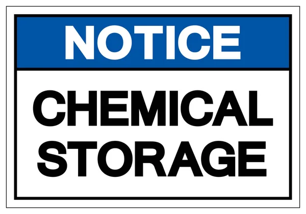 Aviso Signo de símbolo de almacenamiento químico, ilustración de vectores, aislamiento en la etiqueta de fondo blanco. EPS10 — Archivo Imágenes Vectoriales