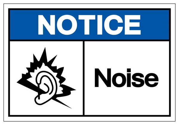 (Inggris) Notice Noise Symbol Sign, Vector Illustration, Isolate On White Background Label. EPS10 - Stok Vektor