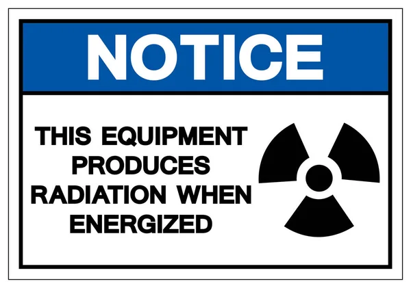 Dikkat ekipman zaman enerjik Sembol İşareti, Vektör İllüstrasyon, Beyaz Arka Plan Etiket üzerinde izole radyasyon üretir. Eps10 — Stok Vektör