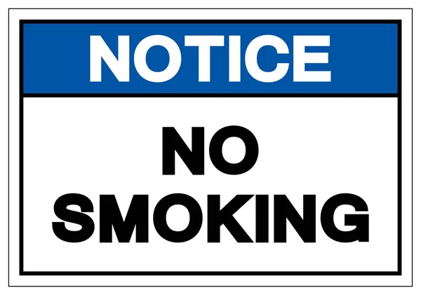 Beachten Sie das Zeichen des Rauchverbots, Vektorabbildung, isoliert auf weißem Hintergrundetikett .eps10 — Stockvektor