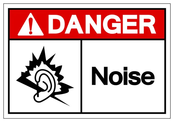 Danger Noise Symbol Sign, Vector Illustration, Isolate On White Background Label. EPS10 — Stock Vector