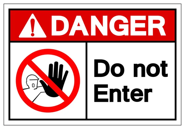 Danger Do not enter Symbol Sign, Vector Illustration, Isolate On White Background Label. EPS10 — Stock Vector