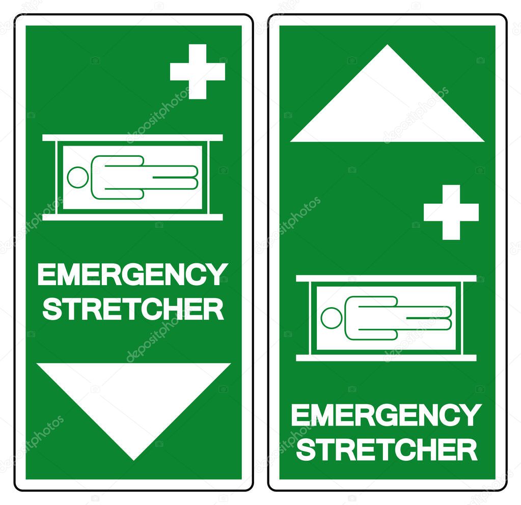 Emergency Stretcher Symbol Sign, Vector Illustration, Isolate On White Background Label .EPS10 