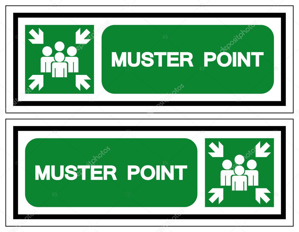 Muster Point Symbol Sign, Vector Illustration, Isolated On White Background Label .EPS10 