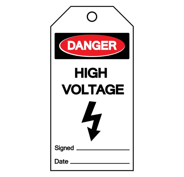 Danger High Voltage Tag Symbol Sign, Vector Illustration, Isolate On White Background Label. S10 — стоковый вектор